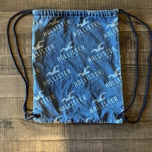 Denim cinch sack